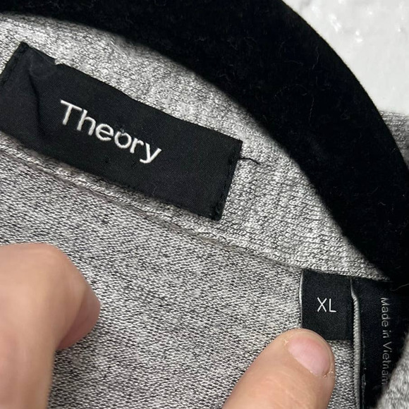 Theory Men's Gray Polo Modal Casual Size XL - Picture 5 of 8